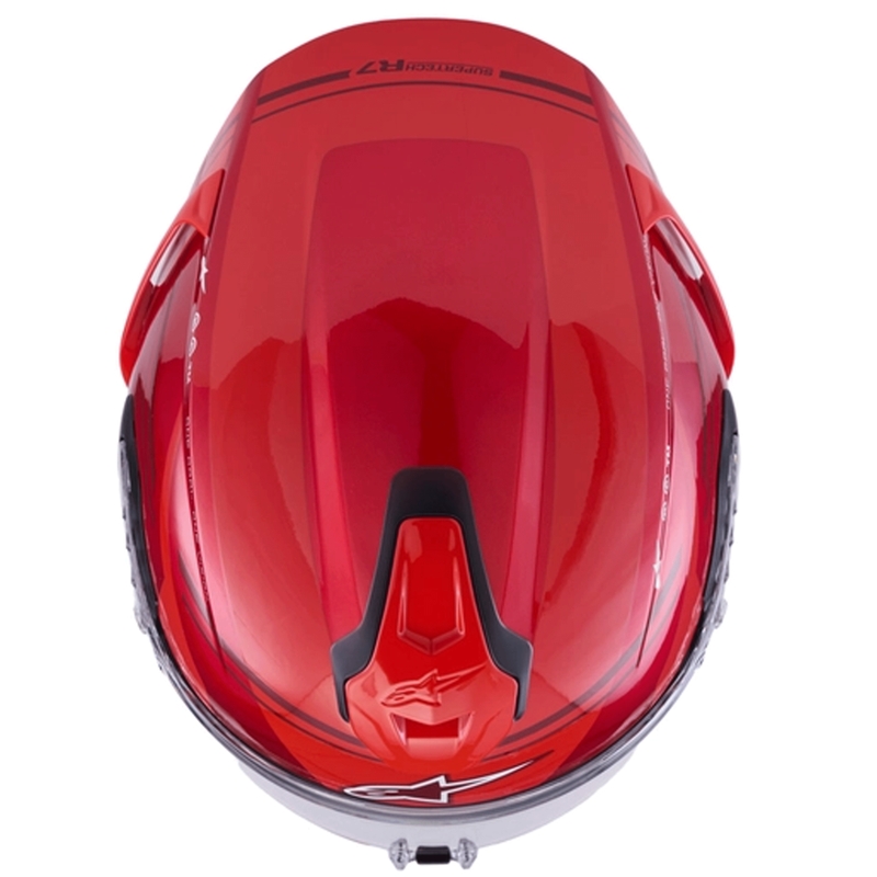 Kask motocyklowy integralny Alpinestars S-R7 A-Core czerwono-biały
