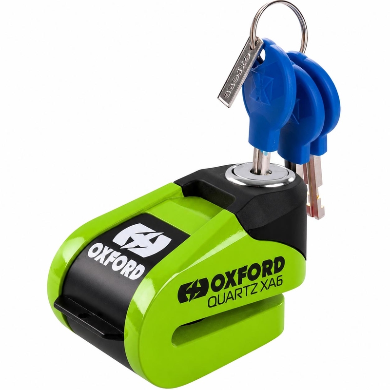 Blokada hamulca tarczowego Oxford Quartz Alarm XA6 – edycja limitowana, kolor zielony