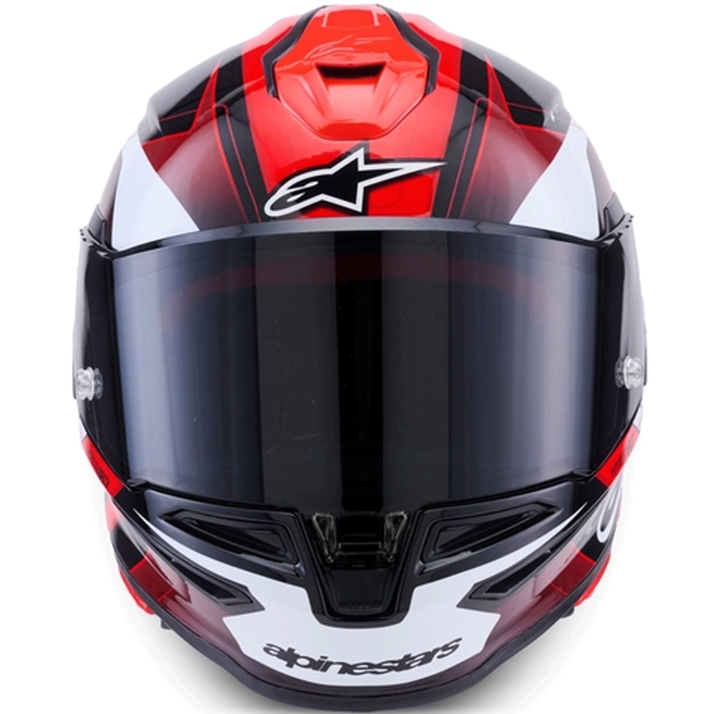 Kask motocyklowy integralny Alpinestars S-R7 Kinetis czarno-czerwono-biały