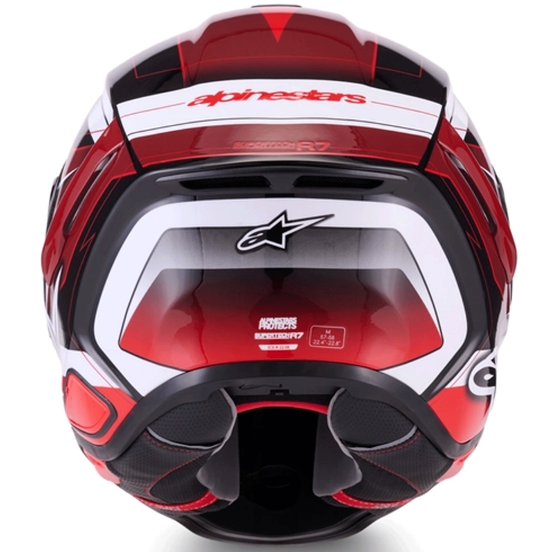 Kask motocyklowy integralny Alpinestars S-R7 Kinetis czarno-czerwono-biały