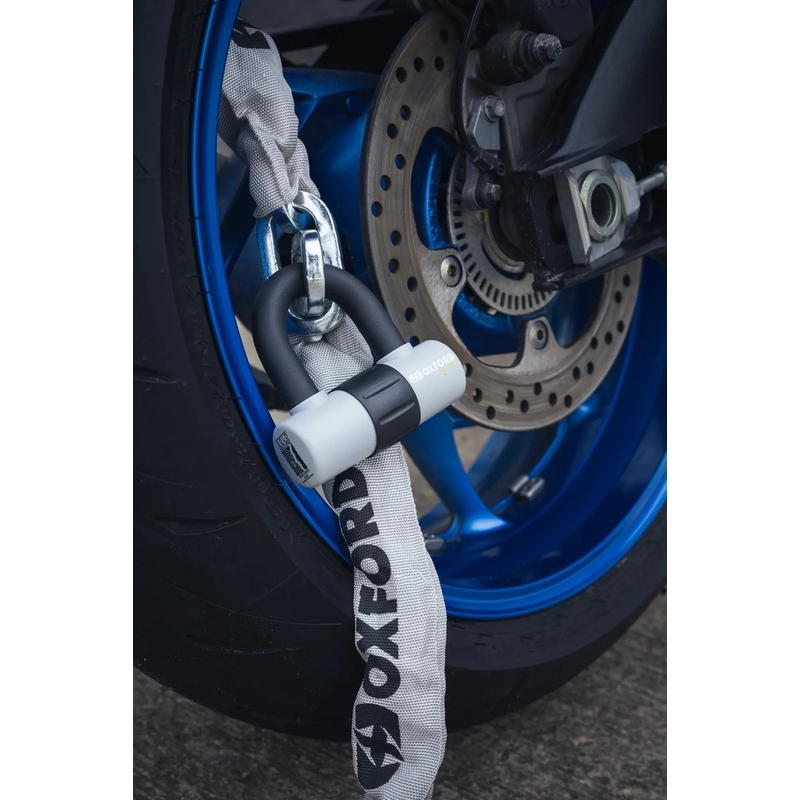 Zapięcie łańcuchowe motocyklowe Oxford HD - edycja limitowana, szare