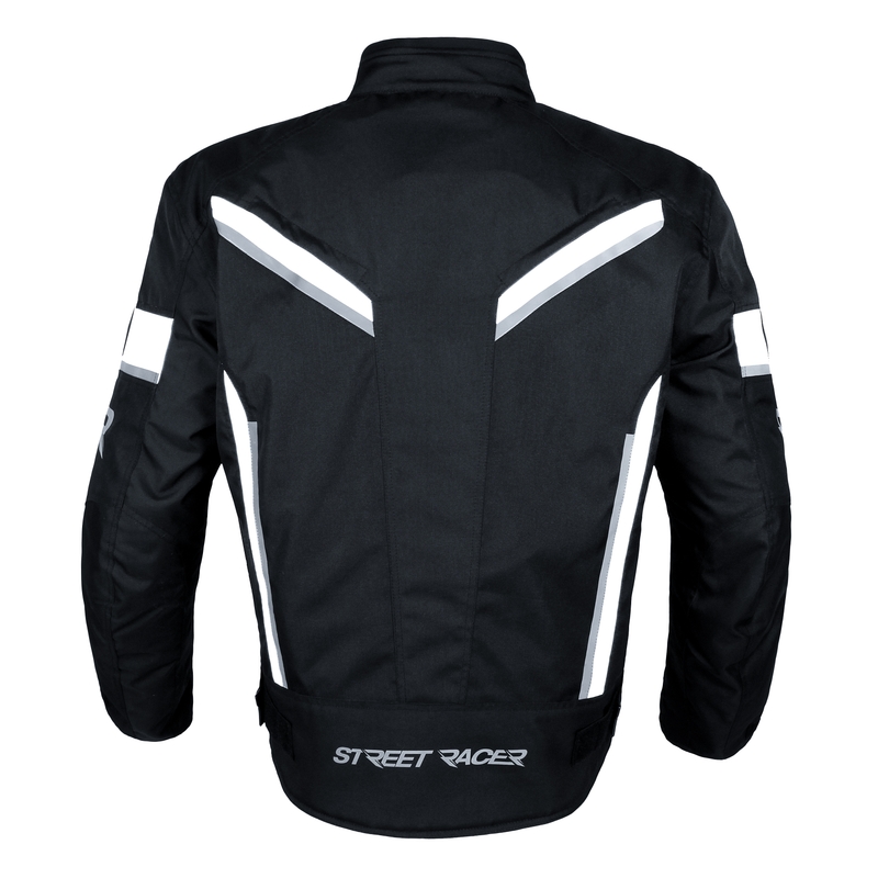 Skrócona kurtka motocyklowa Street Racer Viper czarno-biała wyprzedaż