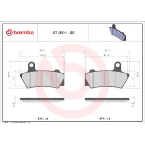 Brake pads BREMBO 07BB4180