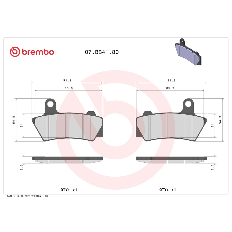 Brake pads BREMBO