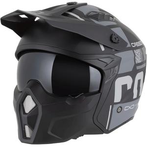 Kask motocyklowy modułowy Cassida Cross Country Code matowy czarny-ciemnoszary-jasnoszary