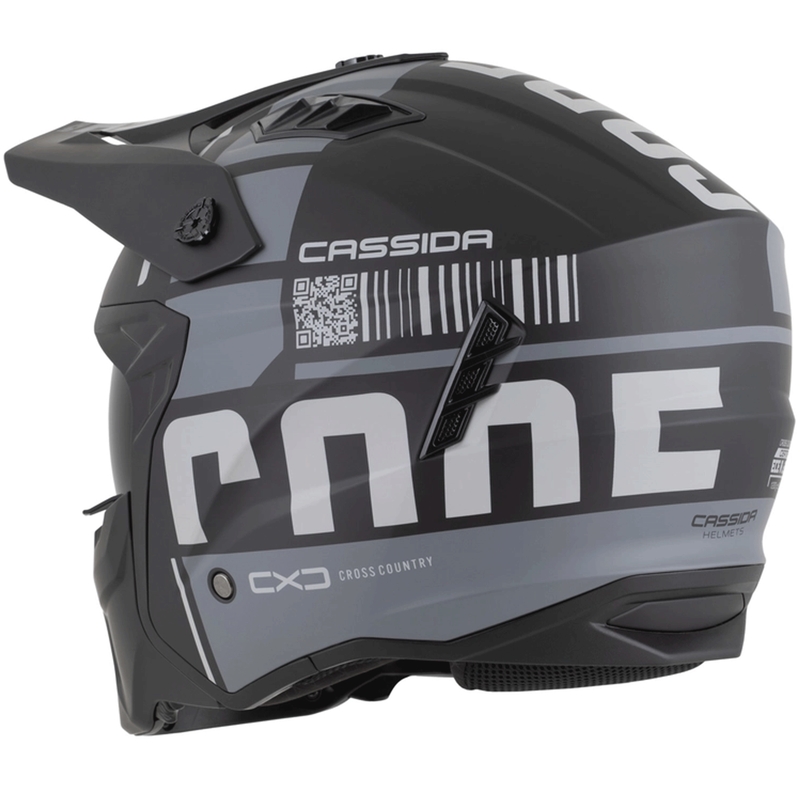 Kask motocyklowy modułowy Cassida Cross Country Code matowy czarny-ciemnoszary-jasnoszary