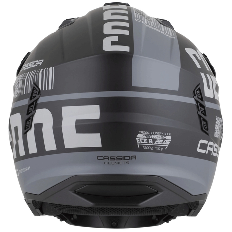 Kask motocyklowy modułowy Cassida Cross Country Code matowy czarny-ciemnoszary-jasnoszary