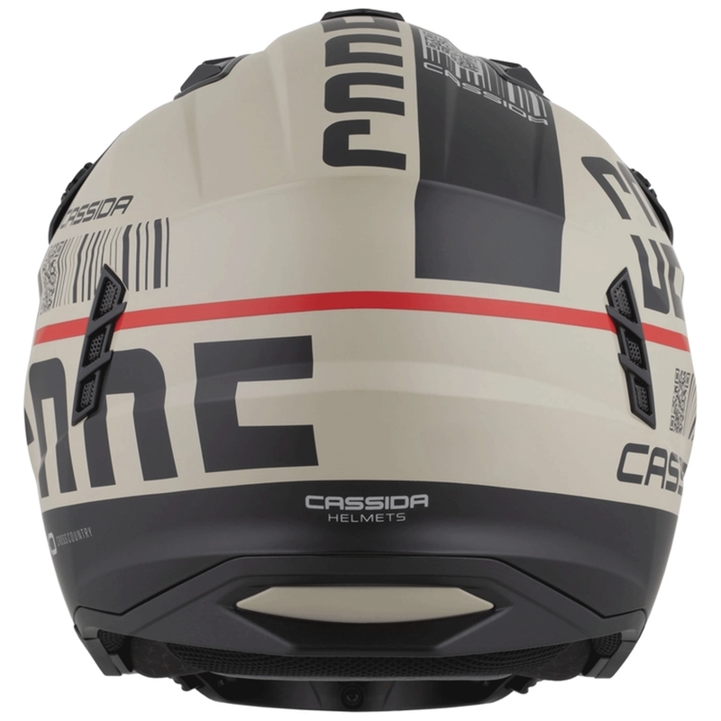 Kask motocyklowy modułowy Cassida Cross Country Code matowy piaskowo-czarno-czerwony