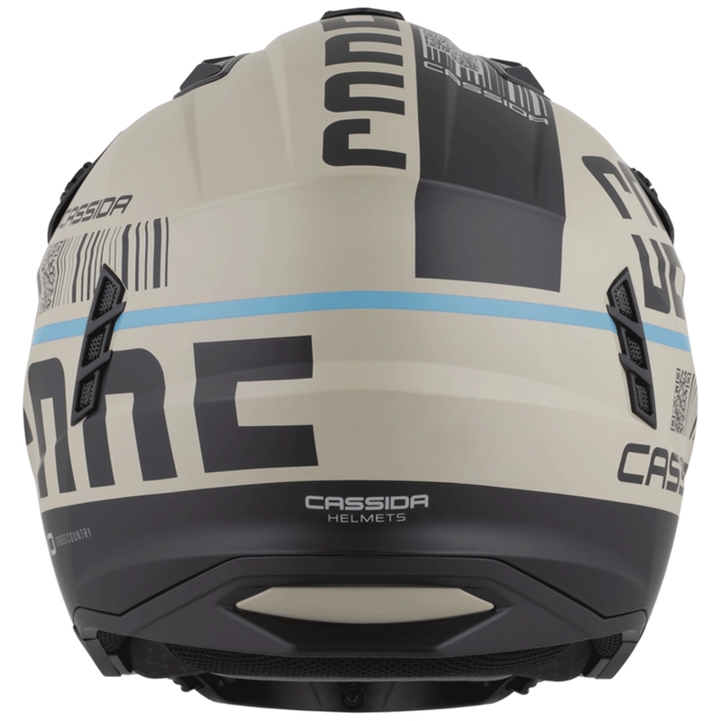 Kask motocyklowy modułowy Cross Country Code matowy piaskowo-czarno-jasnoniebieski