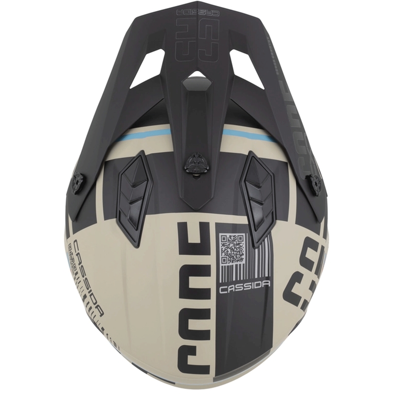 Kask motocyklowy modułowy Cross Country Code matowy piaskowo-czarno-jasnoniebieski