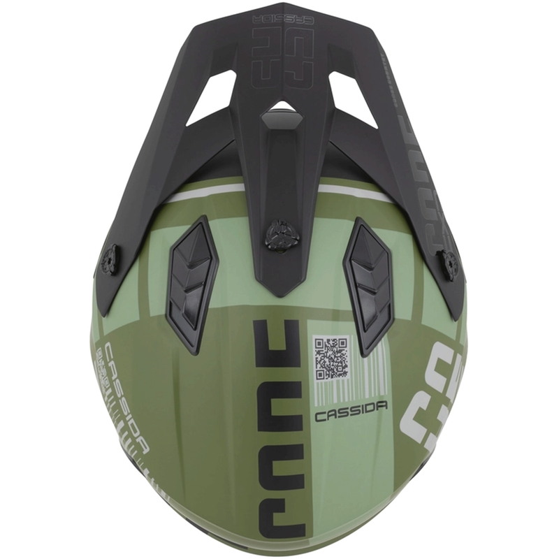 Kask motocyklowy modułowy Cassida Cross Country Code matowy zielono-szaro-czarny
