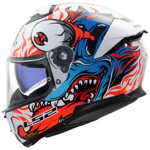 Kask motocyklowy integralny LS2 FF808 Stream II Inferno biało-niebieski