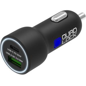 Ładowarka samochodowa Quad Lock® 48 W USB-C PD + USB-A QC 3.0, czarna