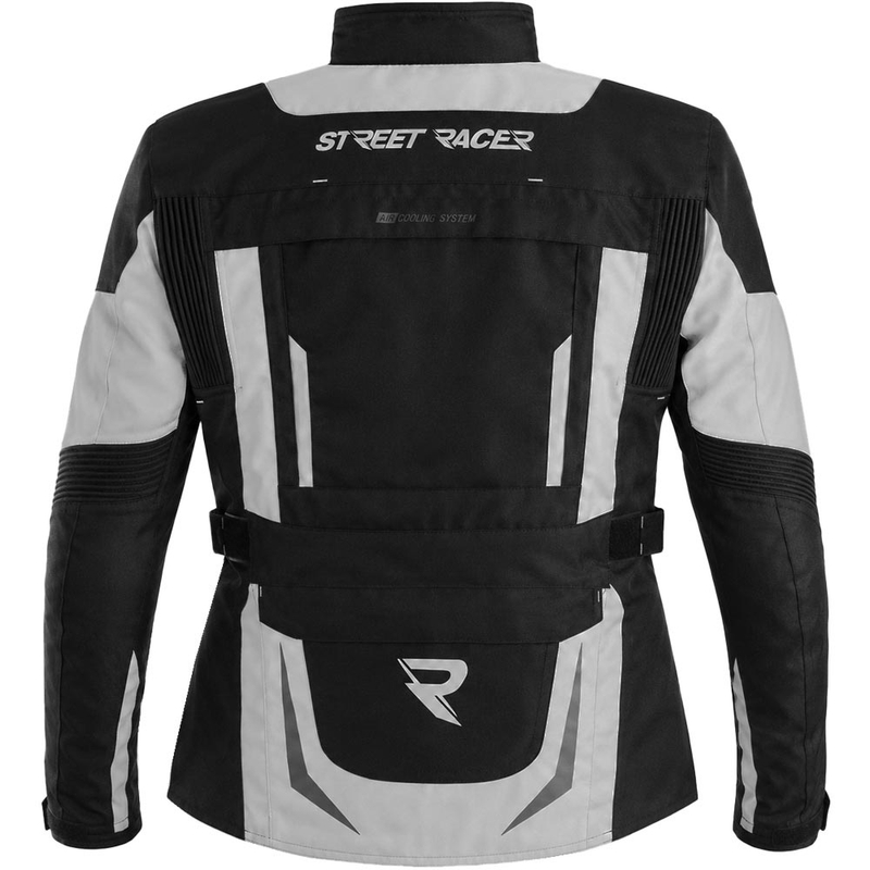 Kurtka motocyklowa damska Street Racer Hilax czarno-jasnoszara
