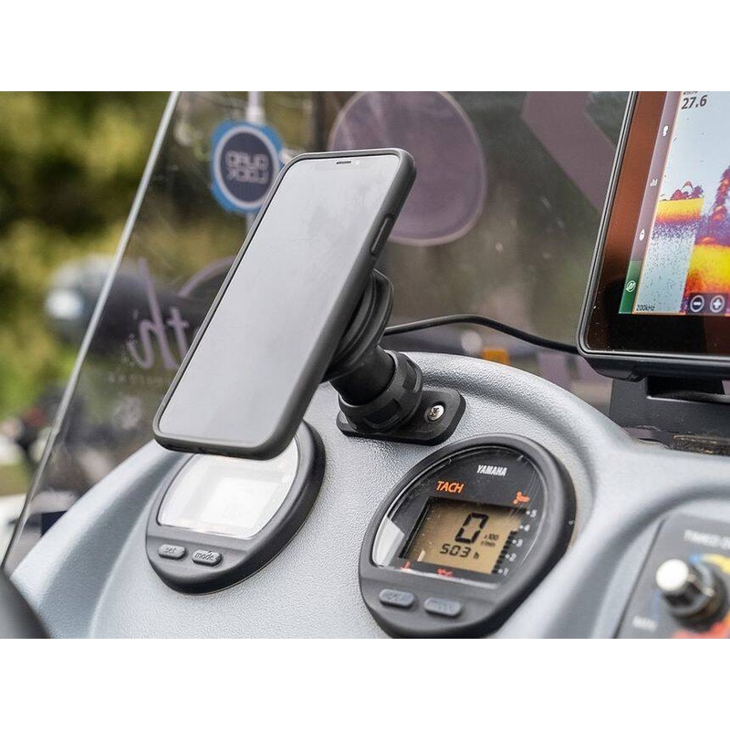 Quad Lock® 360 2-otworowa płaska podstawa prostokątna, czarna