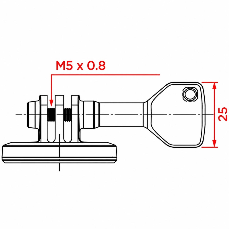 Adapter do kamery sportowej Quad Lock® – standardowy Go Pro, czarny
