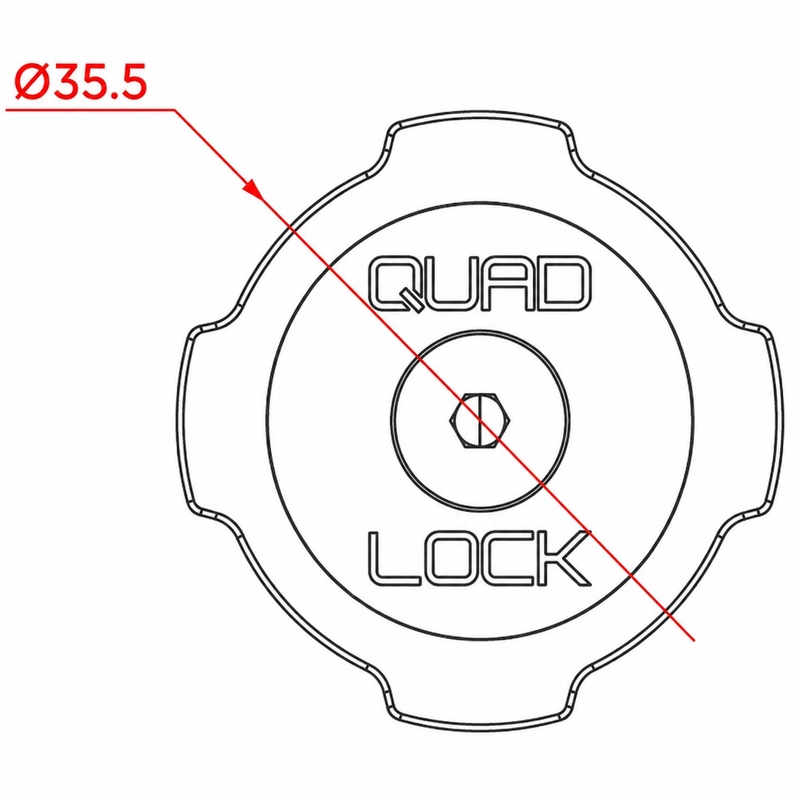 Quad Lock® Car - Adaptery do zaślepek kulowych w kolorze czarnym