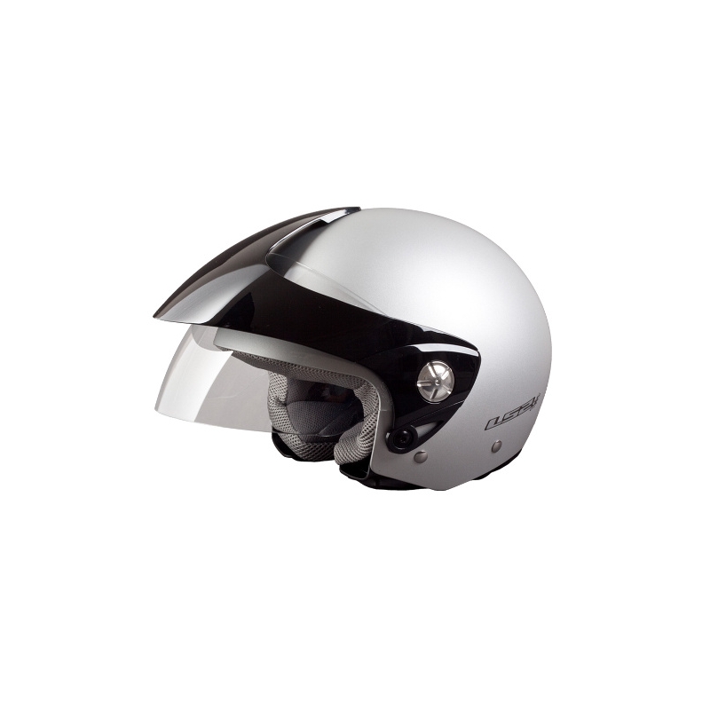 Kask LS2 OF518 motocykla otworzył Midway srebra