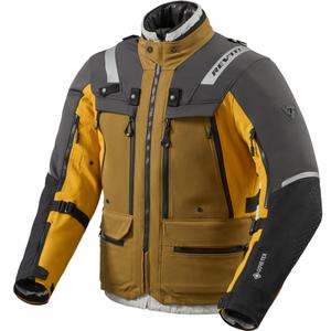 Kurtka motocyklowa Revit Defender 4 GTX czarno-musztardowo-żółta
