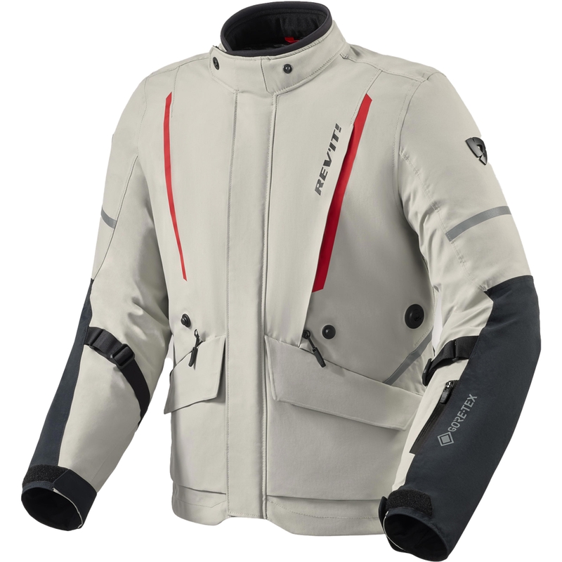 Kurtka motocyklowa Revit Vertical 2 GTX szaro-czerwona