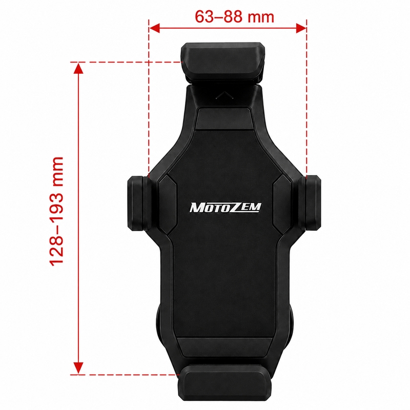Uchwyt motocyklowy antywibracyjny z blokadą MotoZem Grip PRO czarny