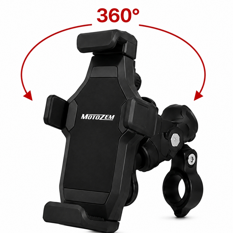 Uchwyt motocyklowy antywibracyjny z blokadą MotoZem Grip PRO czarny