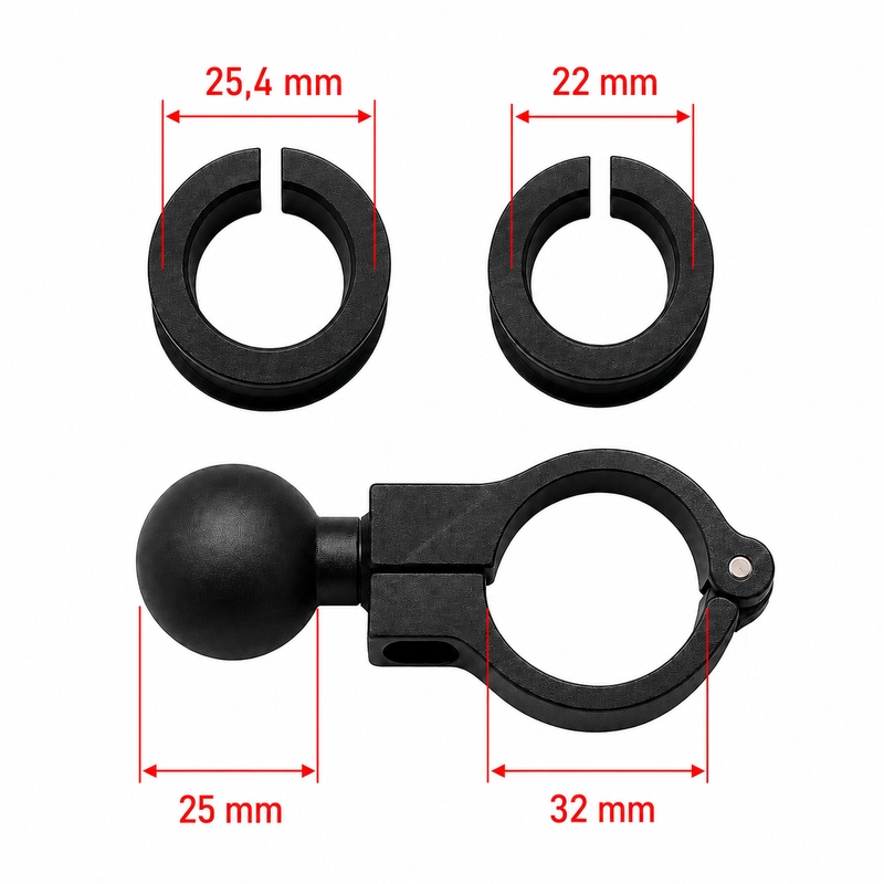 Uchwyt motocyklowy antywibracyjny z blokadą MotoZem Grip PRO czarny