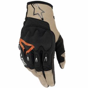 Rękawiczki motocrossowe Alpinestars Techdura w kolorze czarno-brązowo-fluoczerwonym