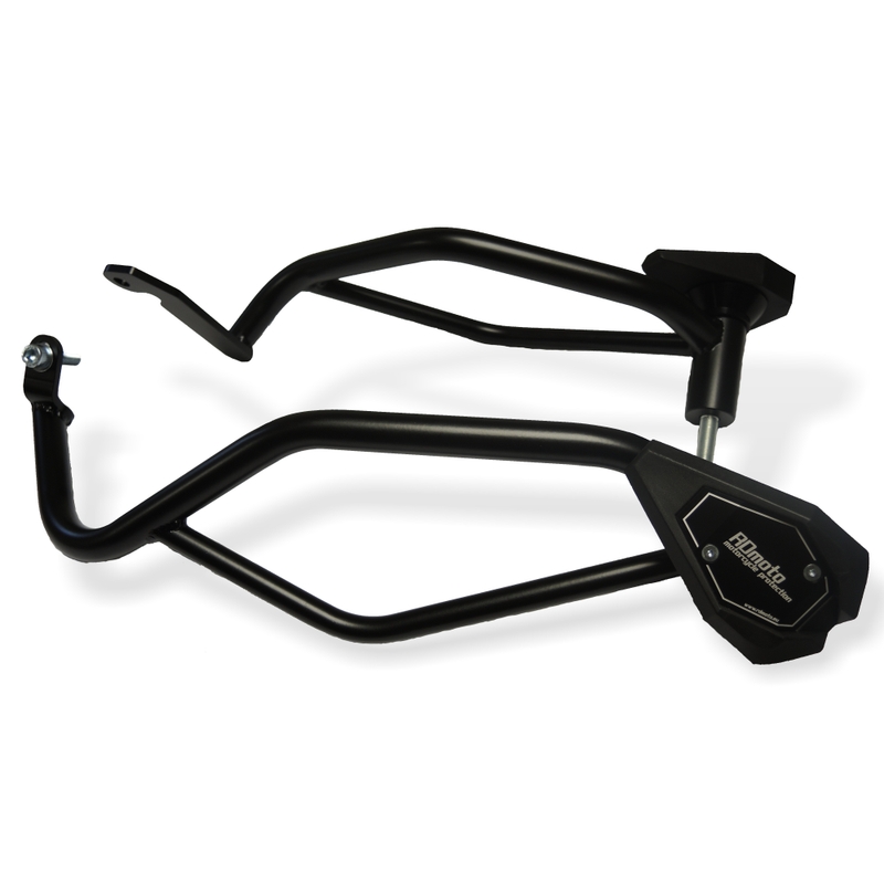 Engine guards RDMOTO matt black with slider SL01 for YAMAHA MT-07 700 2014-2023, YAMAHA XSR 700 2014-2023