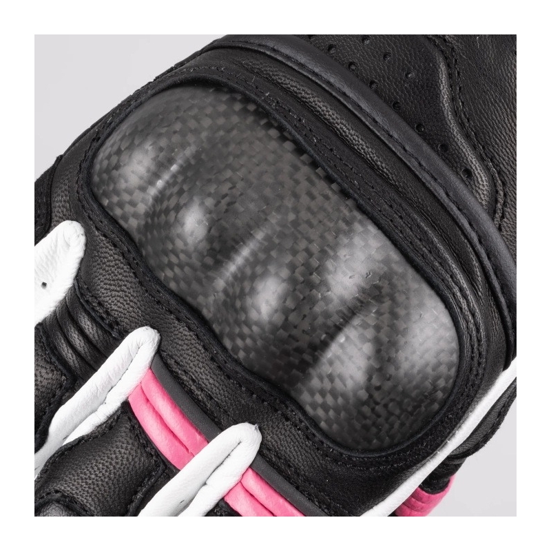 Rękawice motocyklowe damskie Oxford RP-5 3.0 czarno-biało-różowe