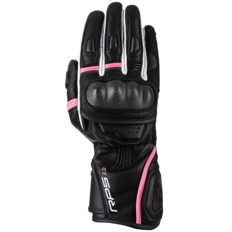 Rękawice motocyklowe damskie Oxford RP-5 3.0 czarno-biało-różowe