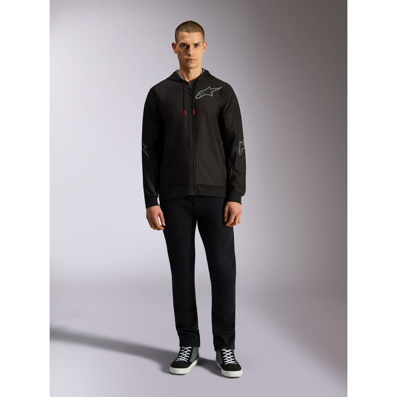 Bluza z kapturem Alpinestars Sessions 3 czarno-szara