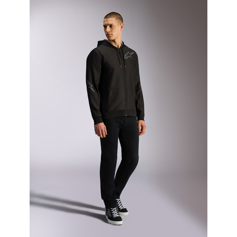 Bluza z kapturem Alpinestars Sessions 3 czarno-szara
