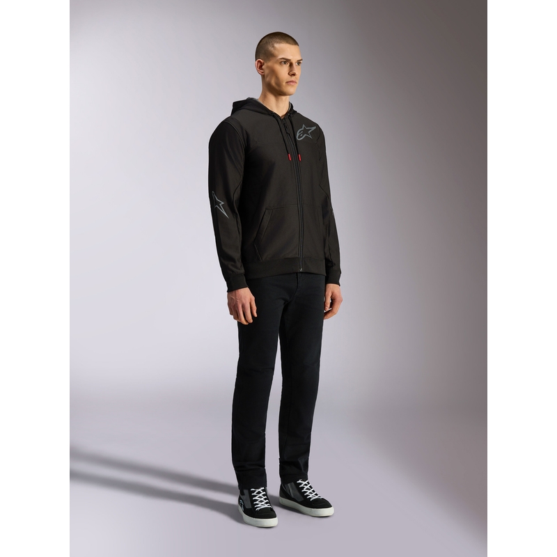 Bluza z kapturem Alpinestars Sessions 3 czarno-szara