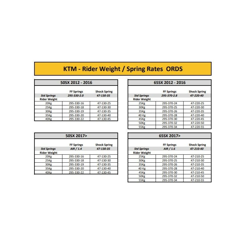 Front fork cartridge K-TECH ORDS