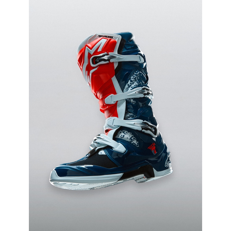 Buty motocrossowe Alpinestars TECH 7 UNITY czerwono-biało-niebieskie