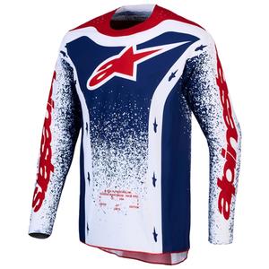Koszulka motocrossowa Alpinestars Techstar w limitowanej edycji Unity w kolorze czerwono-biało-niebieskim