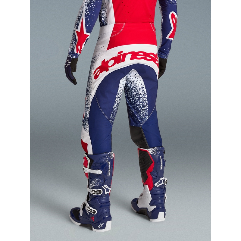 Spodnie motocrossowe Alpinestars Techstar Limited Edition Unity w kolorze czerwono-biało-niebieskim