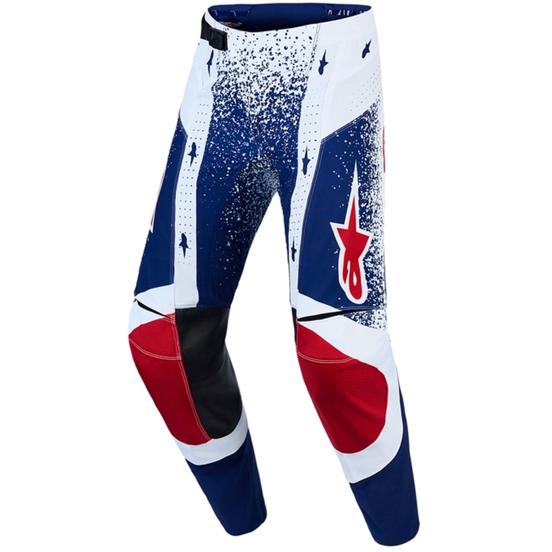 Spodnie motocrossowe Alpinestars Techstar Limited Edition Unity w kolorze czerwono-biało-niebieskim