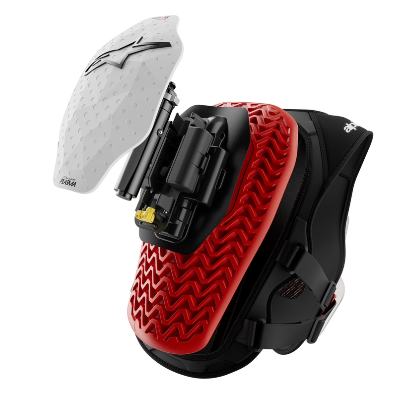 Kamizelka z poduszką powietrzną Alpinestars TECH-AIR®MX Plasma w kolorze biało-czarno-czerwonym