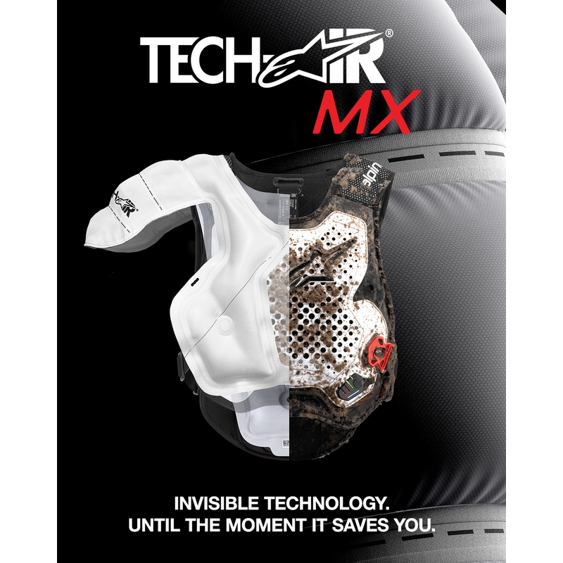 Kamizelka z poduszką powietrzną Alpinestars TECH-AIR®MX Plasma w kolorze biało-czarno-czerwonym