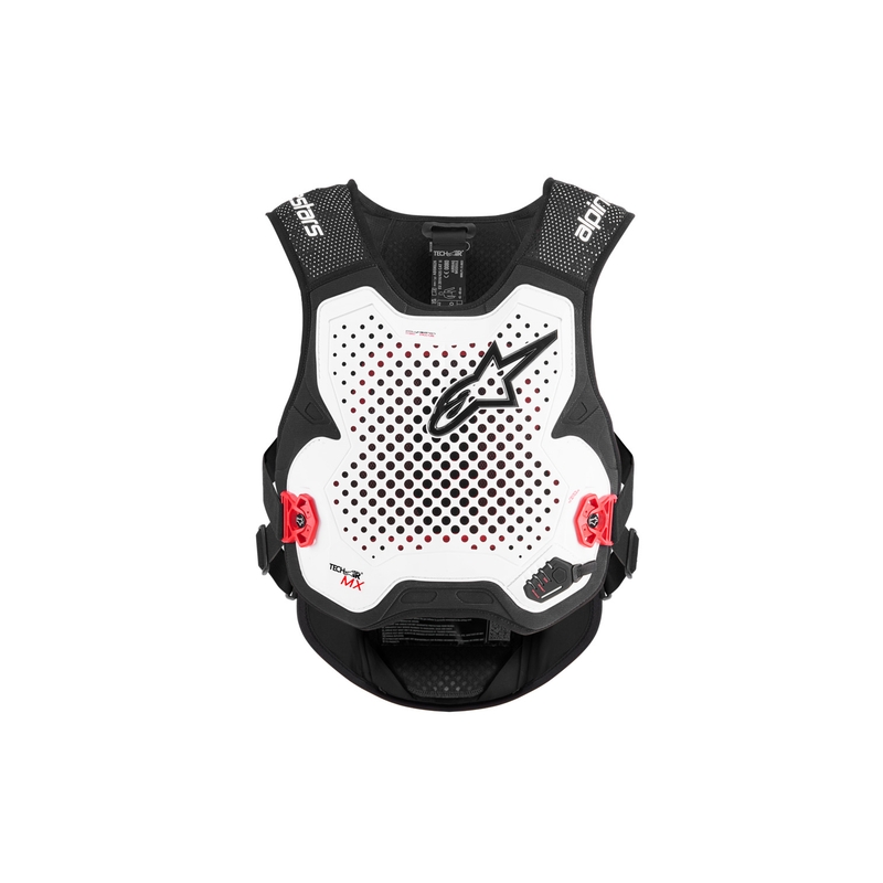 Kamizelka z poduszką powietrzną Alpinestars TECH-AIR®MX Plasma w kolorze biało-czarno-czerwonym