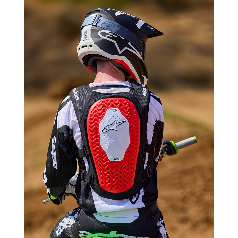 Kamizelka z poduszką powietrzną Alpinestars TECH-AIR®MX Plasma w kolorze biało-czarno-czerwonym