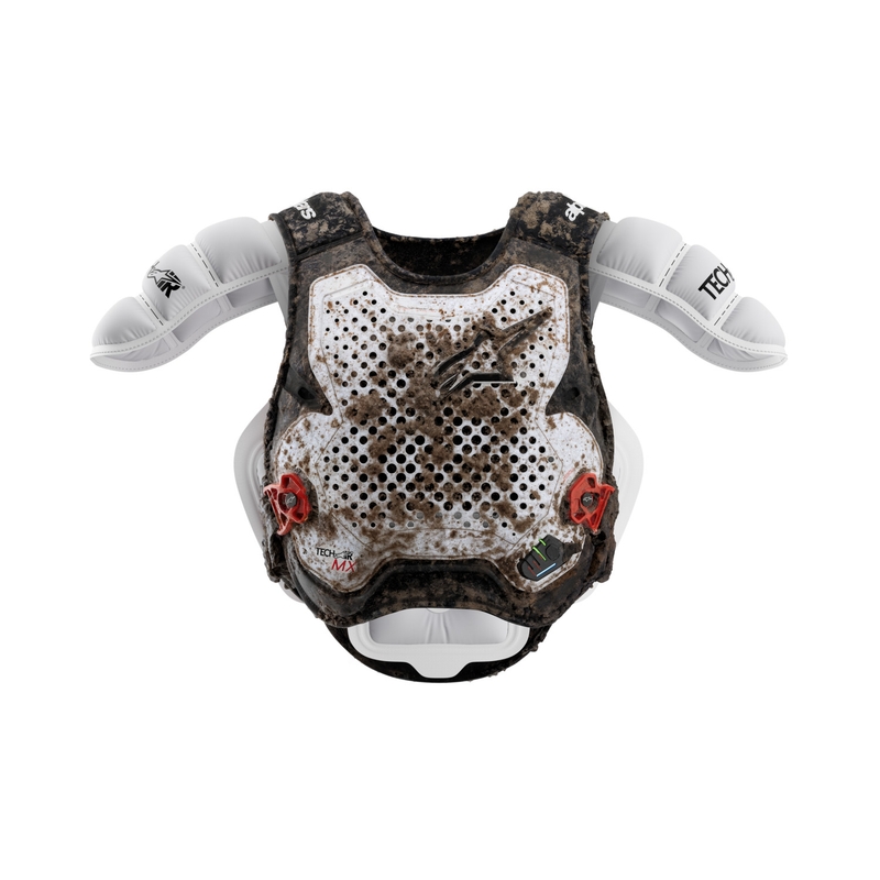 Kamizelka z poduszką powietrzną Alpinestars TECH-AIR®MX Plasma w kolorze biało-czarno-czerwonym