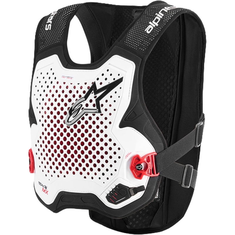 Kamizelka z poduszką powietrzną Alpinestars TECH-AIR®MX Plasma w kolorze biało-czarno-czerwonym