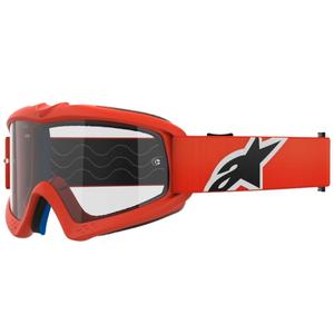 Dziecięce gogle motocrossowe Alpinestars Vision Youth Corp w kolorze pomarańczowym z przezroczystymi szkłami