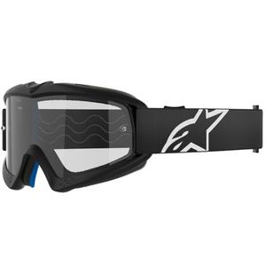 Czarne gogle motocrossowe dla dzieci Alpinestars Vision Youth Corp z przezroczystymi szkłami