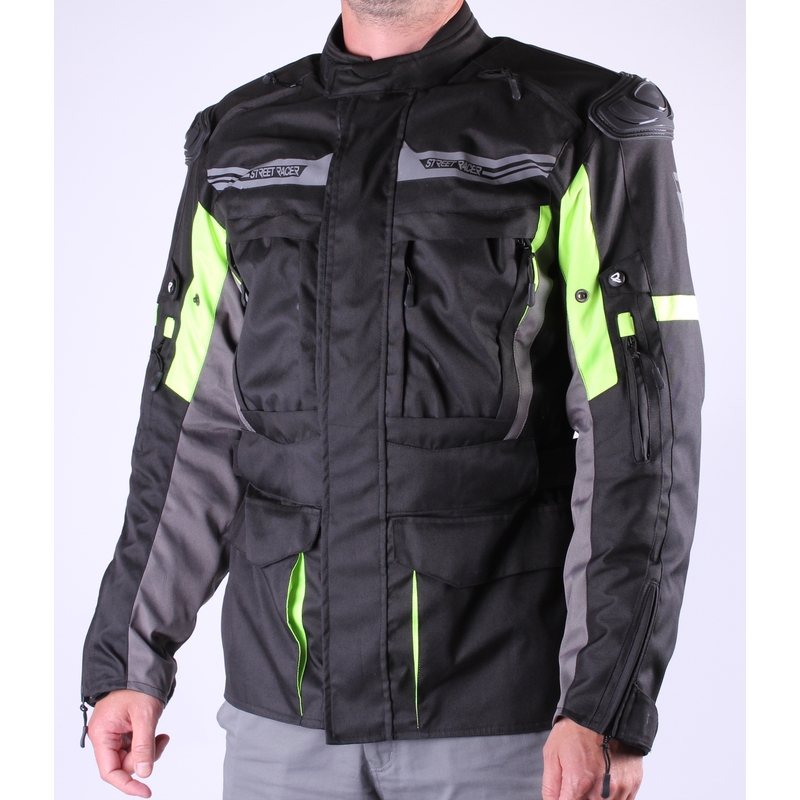 Kurtka motocyklowa Street Racer Blow czarno-fluo żółta wyprzedaż