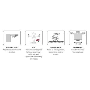 Adjustable license support PUIG black