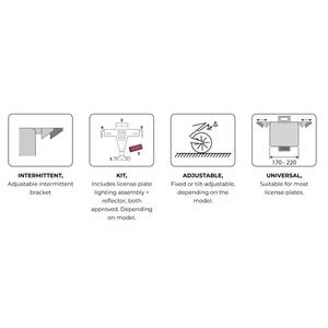 Adjustable license support PUIG black